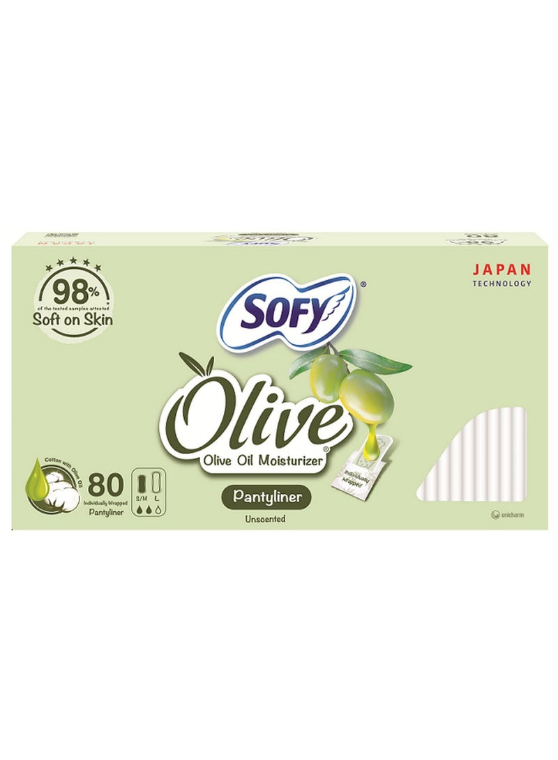Olive S/M Cotton Panty Liners Olive Oil Moisturizer Unscented 98% Of Users Found Them Soft On The Skin 80Liners